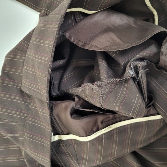 Pinstripe Dress Pants Esprit Mid Low Rise Y2K Straight Leg Boot Cut Dressy - Picture 9 of 10